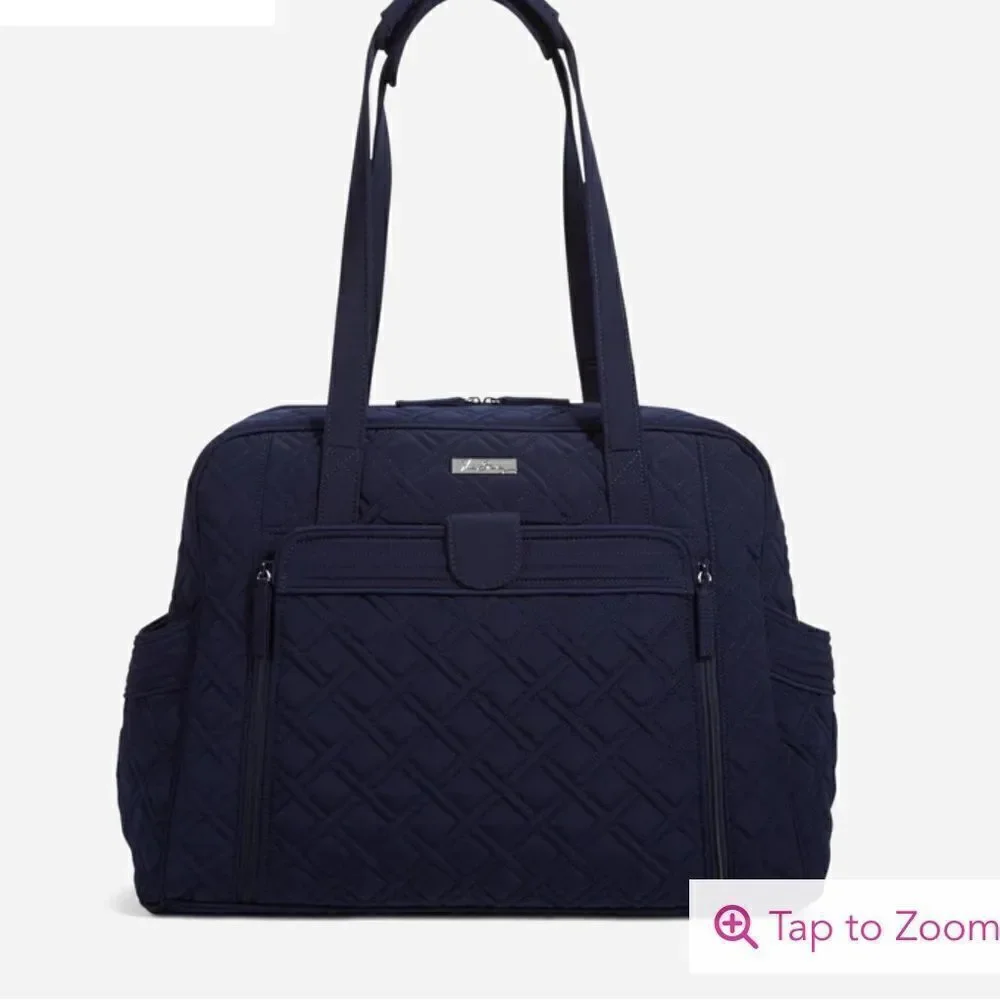 Vera Bradley Large Stroll Around Diaper Bag in Microfiber Classic Navy NWT